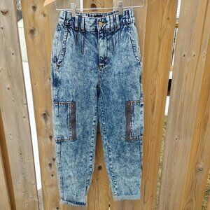 BDG Acid Wash Utility Jeans XS Urban Outfitters Front Pockets